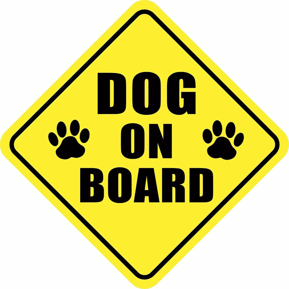 Dog on board" Klisterlapp för bil