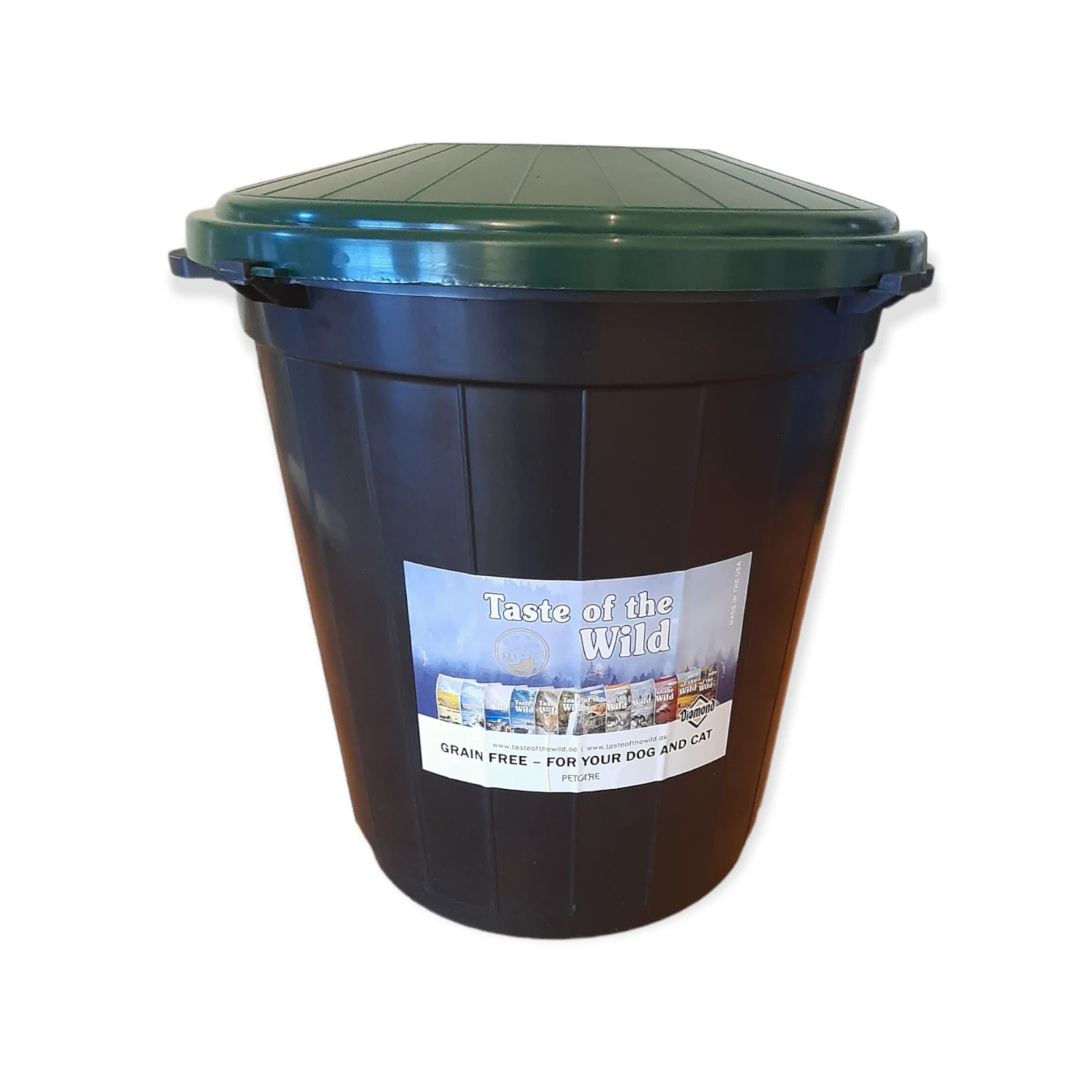 fodertunna med grönt lock 50liter