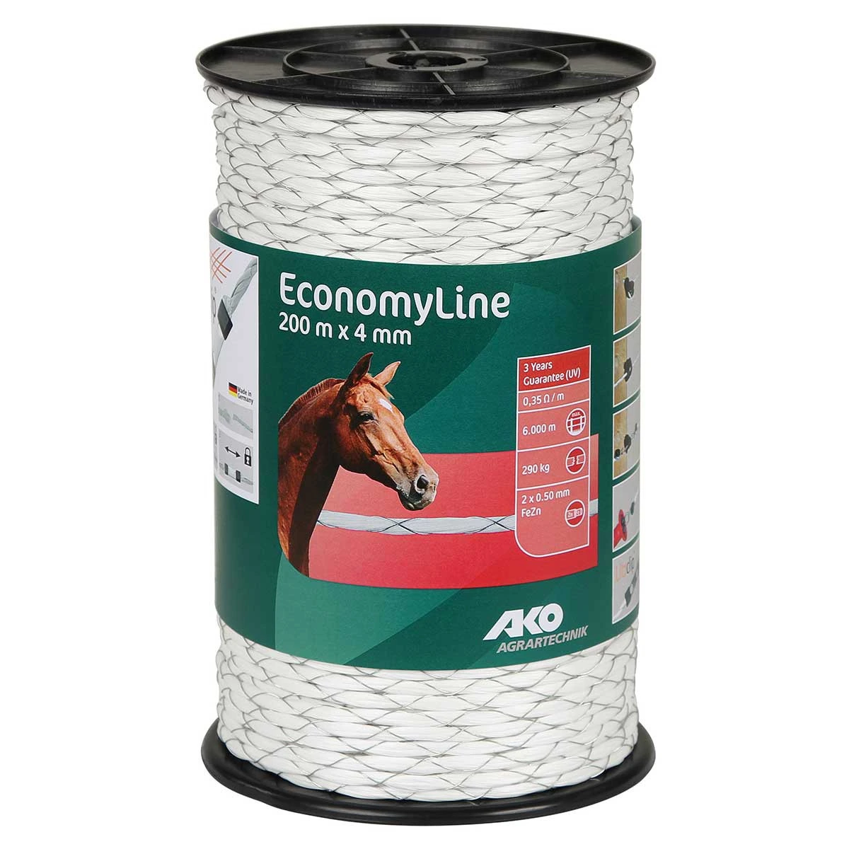 Elstängselrep 4 mm x 200 m