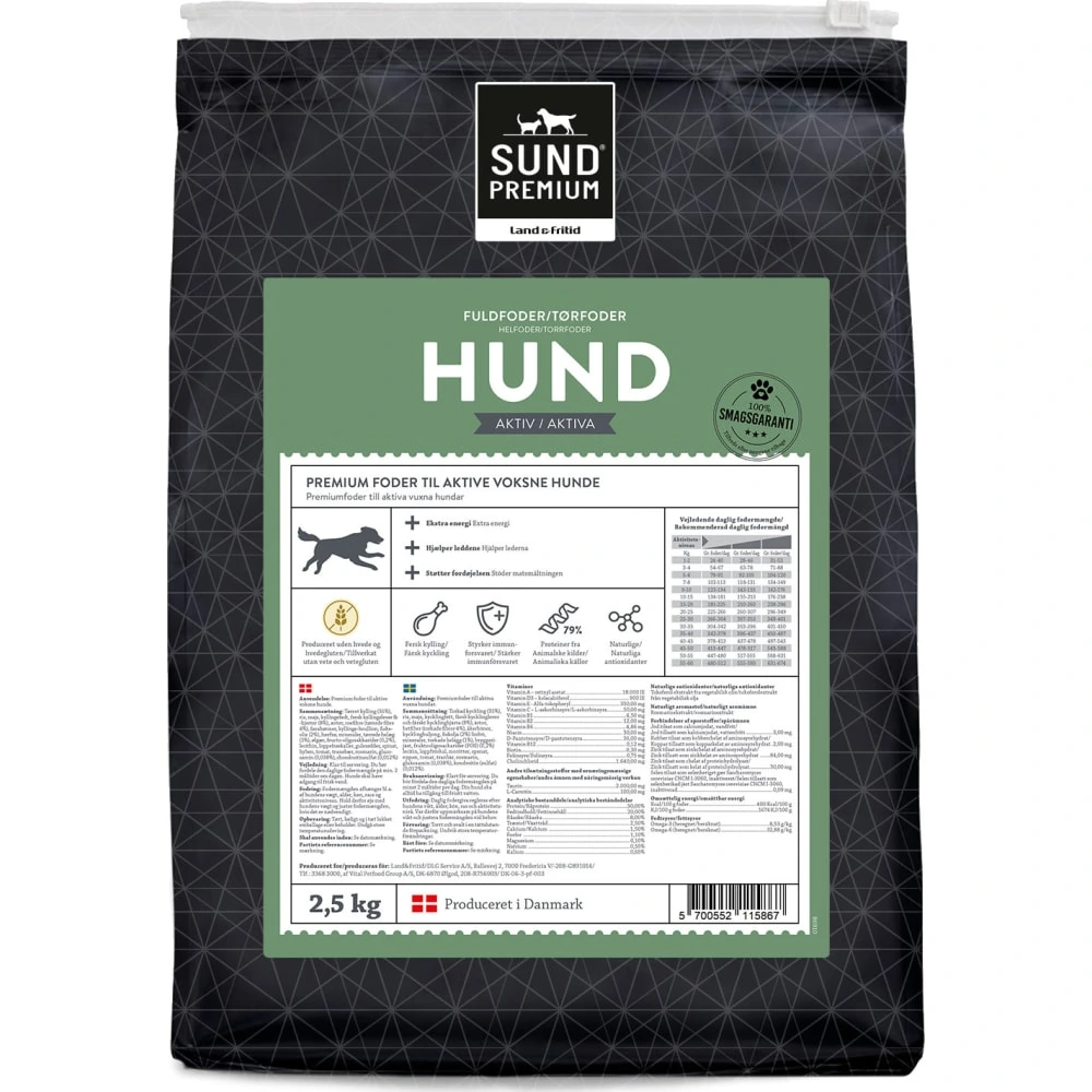 Sund Premium Hund Aktiv 2,5 kg
