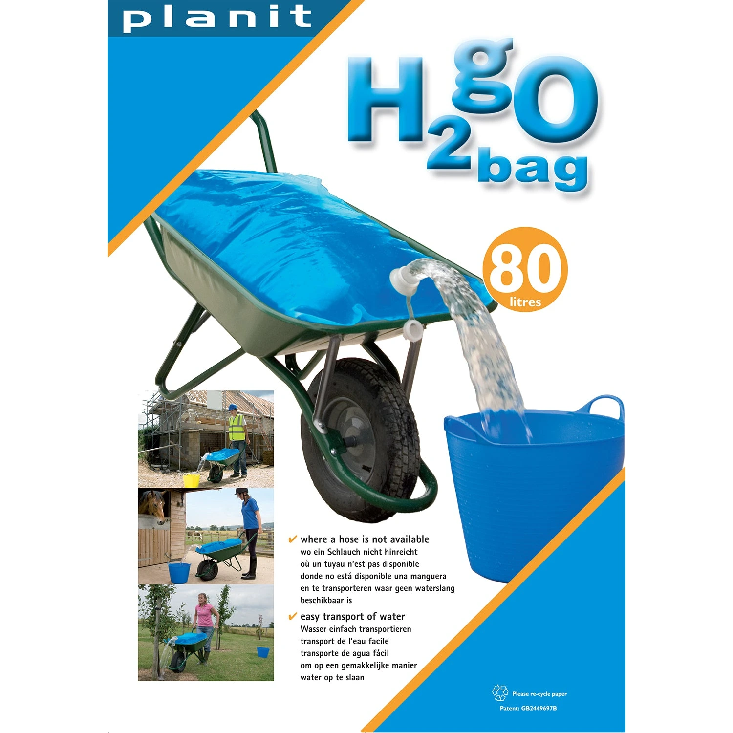 "Vattensäck ""H2Go Bag"" 70x100 cm 80 lit"
