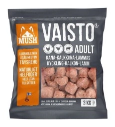 MUSH Vaisto® Grå (Kyckling-Kalkon-lamm) 3kg