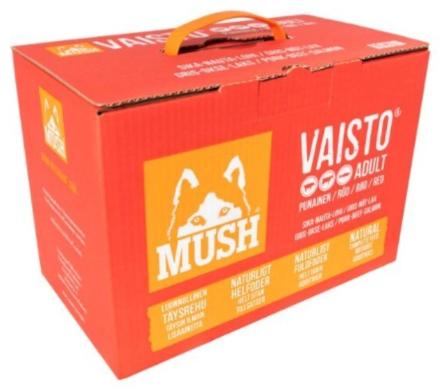 MUSH Vaisto® Röd (Gris-nöt-lax) 10kg