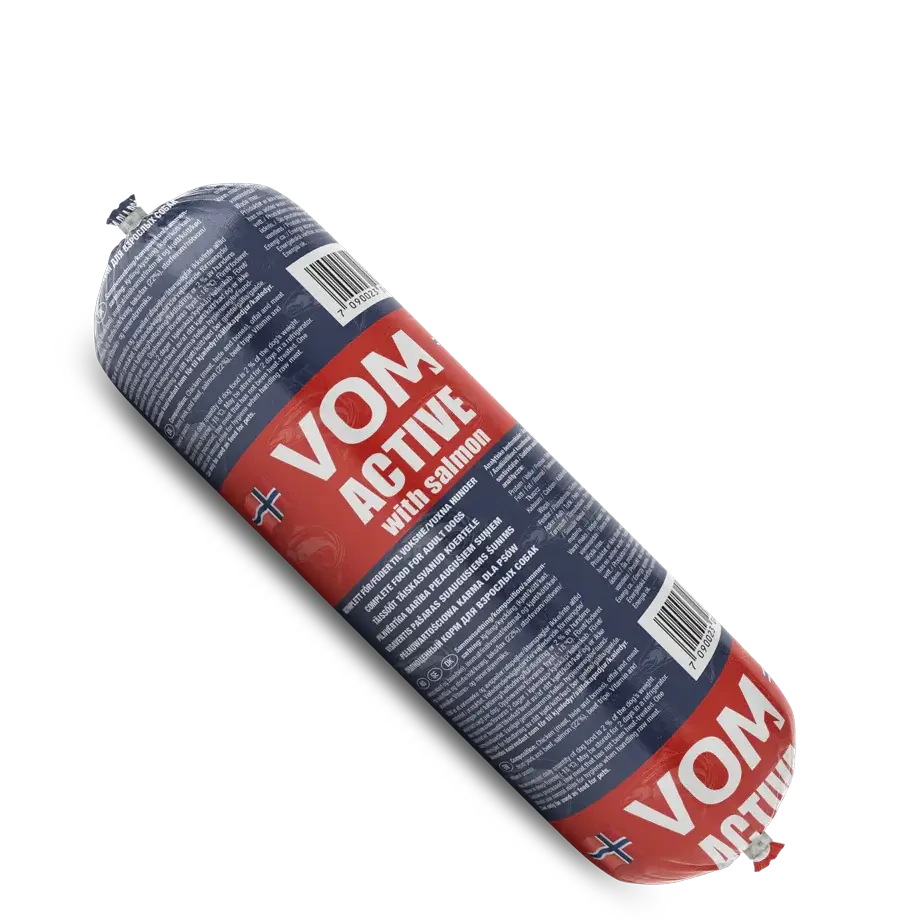 VOM Active Helfoder med Lax korv 500g
