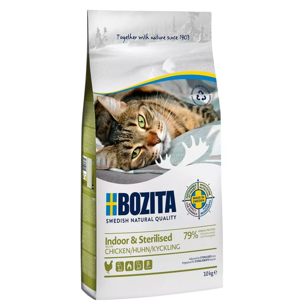 BOZITA INDOOR & STERILISED CHICKEN 10KG