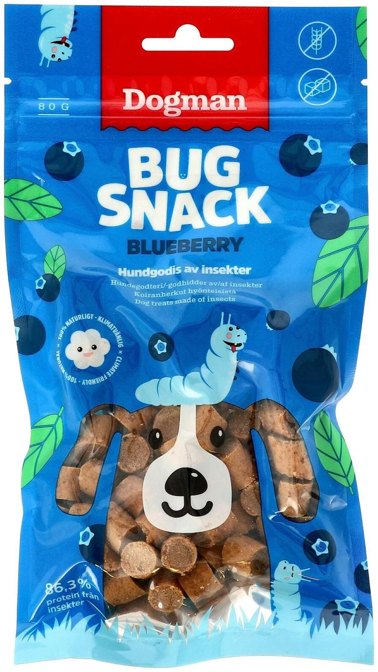 Dogman Insektsfoder med blåbär 80g