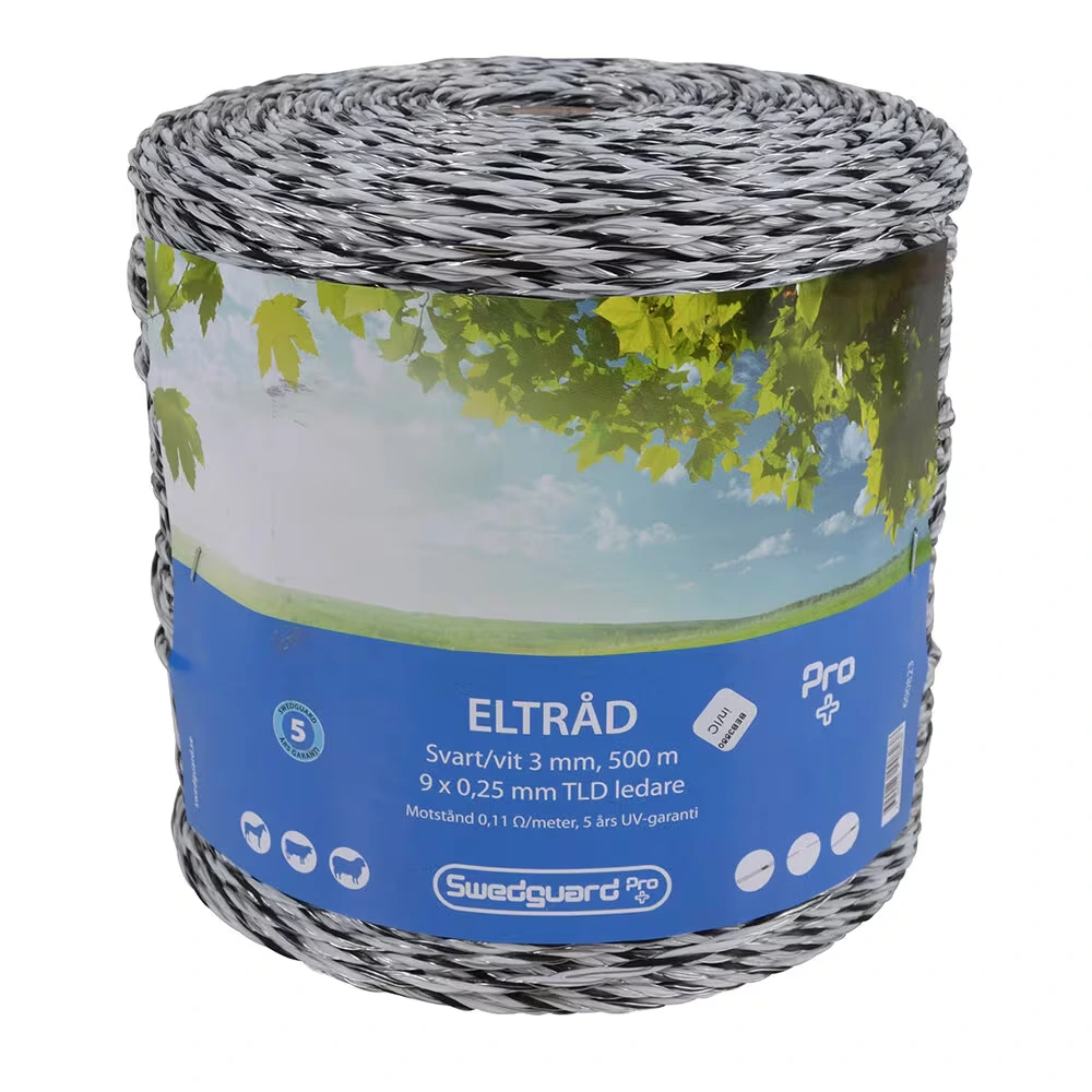 ELTRÅD PRO+ 3MM 500M VIT/SVART 9 X 0,25