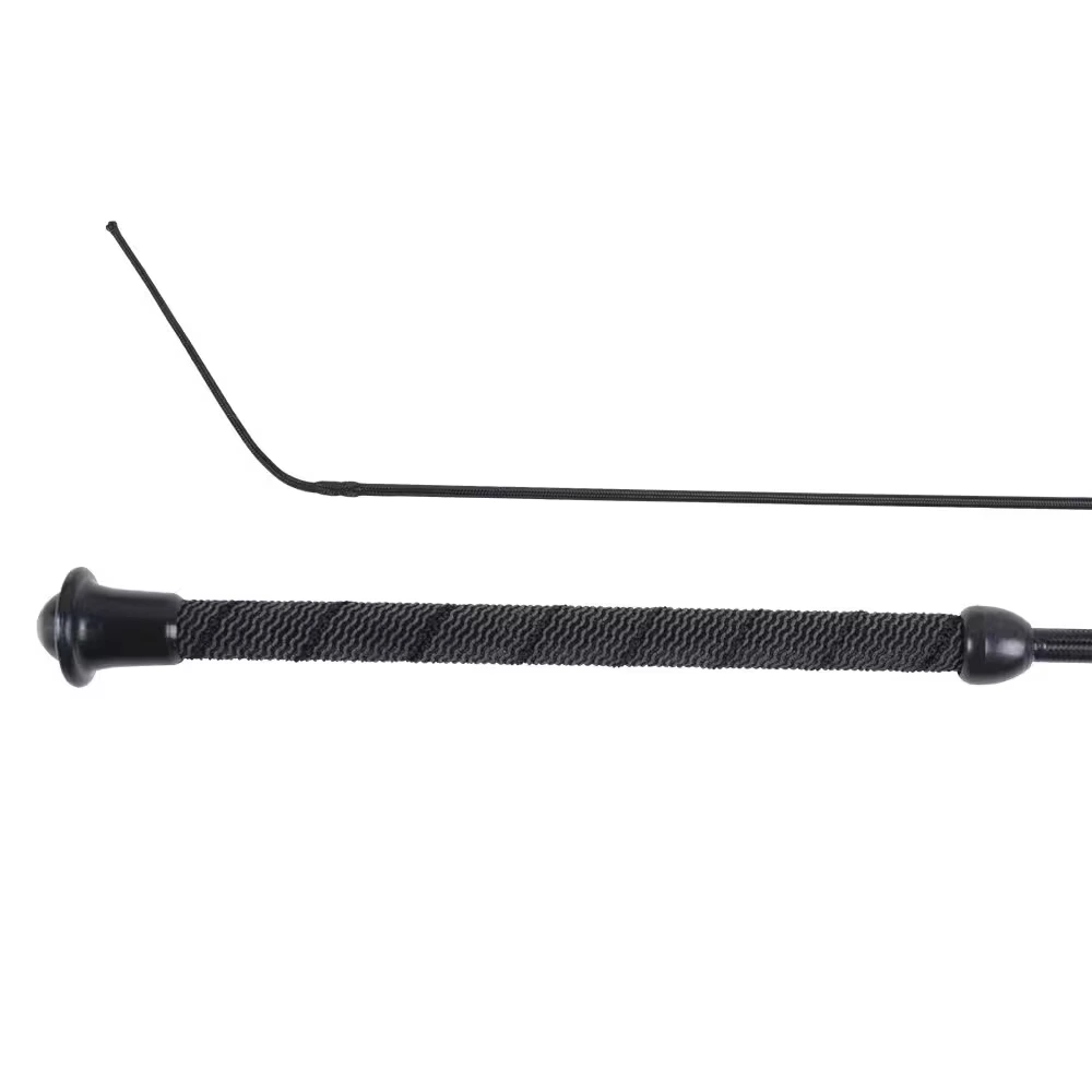 DRESSYRSPÖ SVART 110 CM MED SUPERGRIPHANDTAG