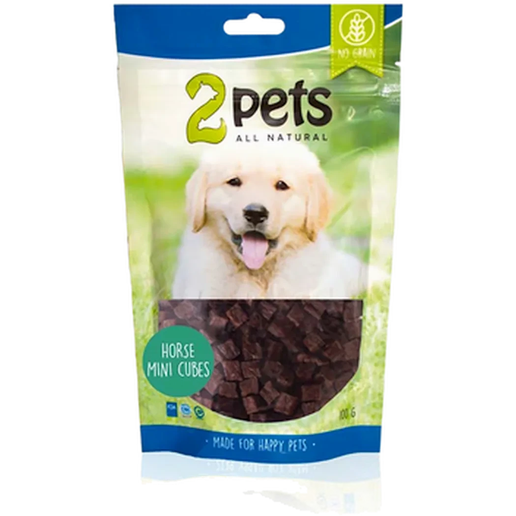 2pets Dogsnack Horse MiniCubes, 100 g