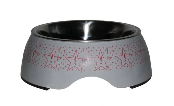 Hundskål Rostfri Grå/mönstrad 9505ml