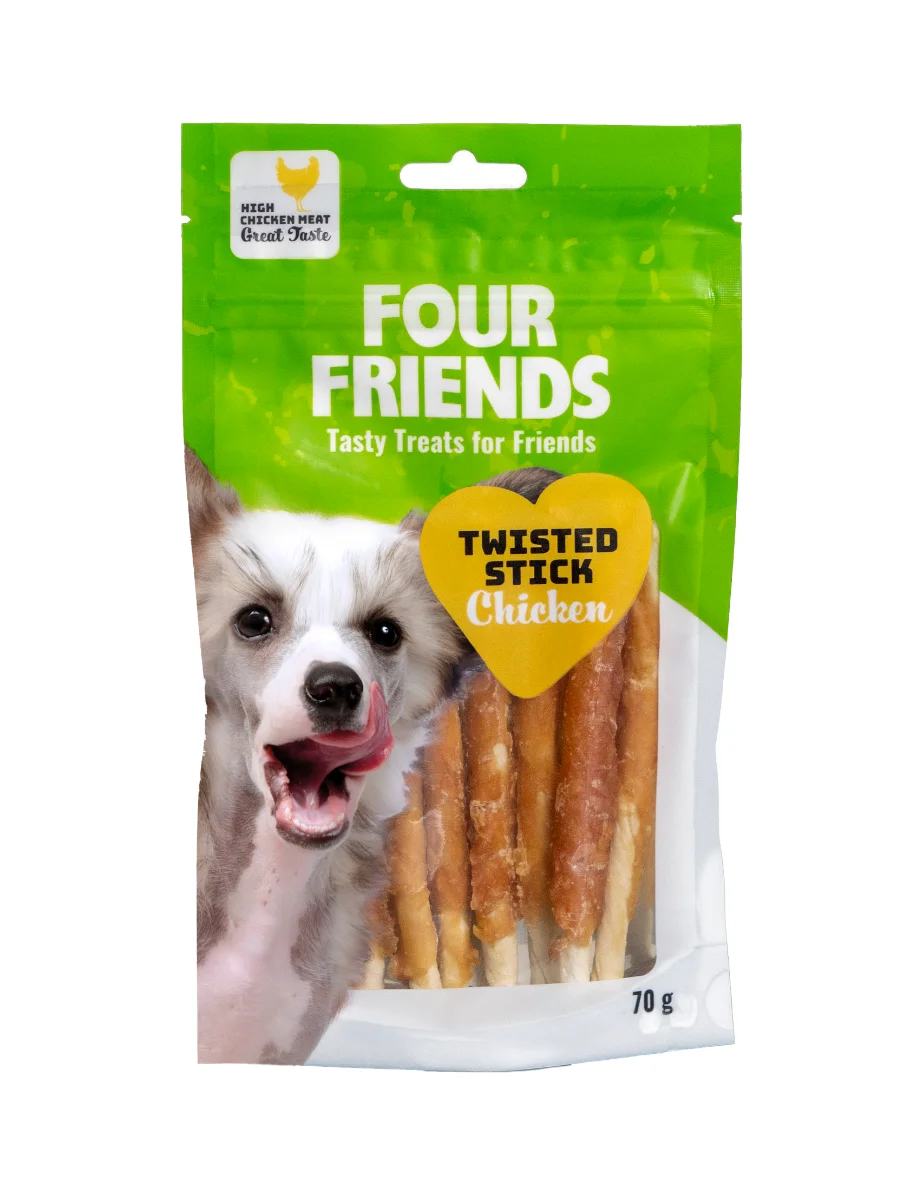 FFs TUGG TS CHICKEN 12,5cm 7P TWISTED STICK, BELÖNINGSGODIS