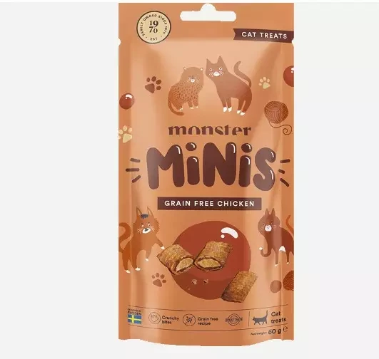 Monster Cat Minis treats Grain Free Chicken 60 g