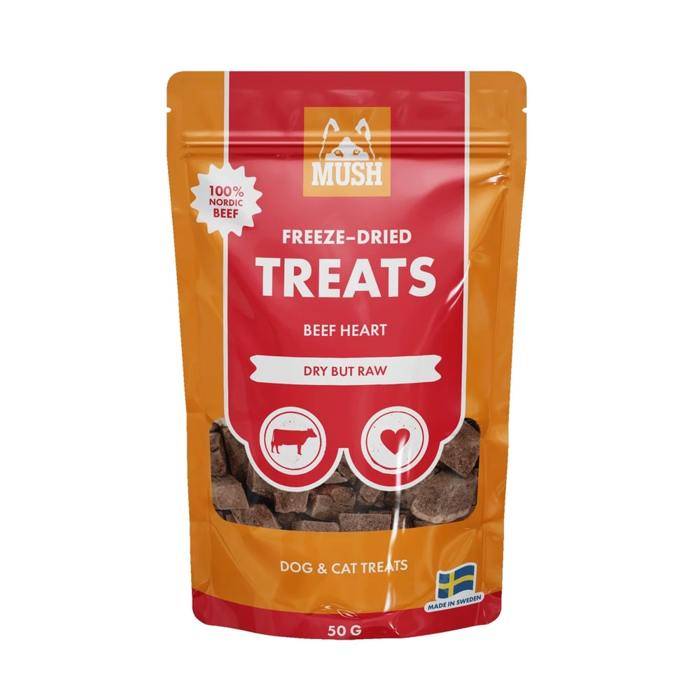 MUSH Treats Frystorkat Nöt Hjärta