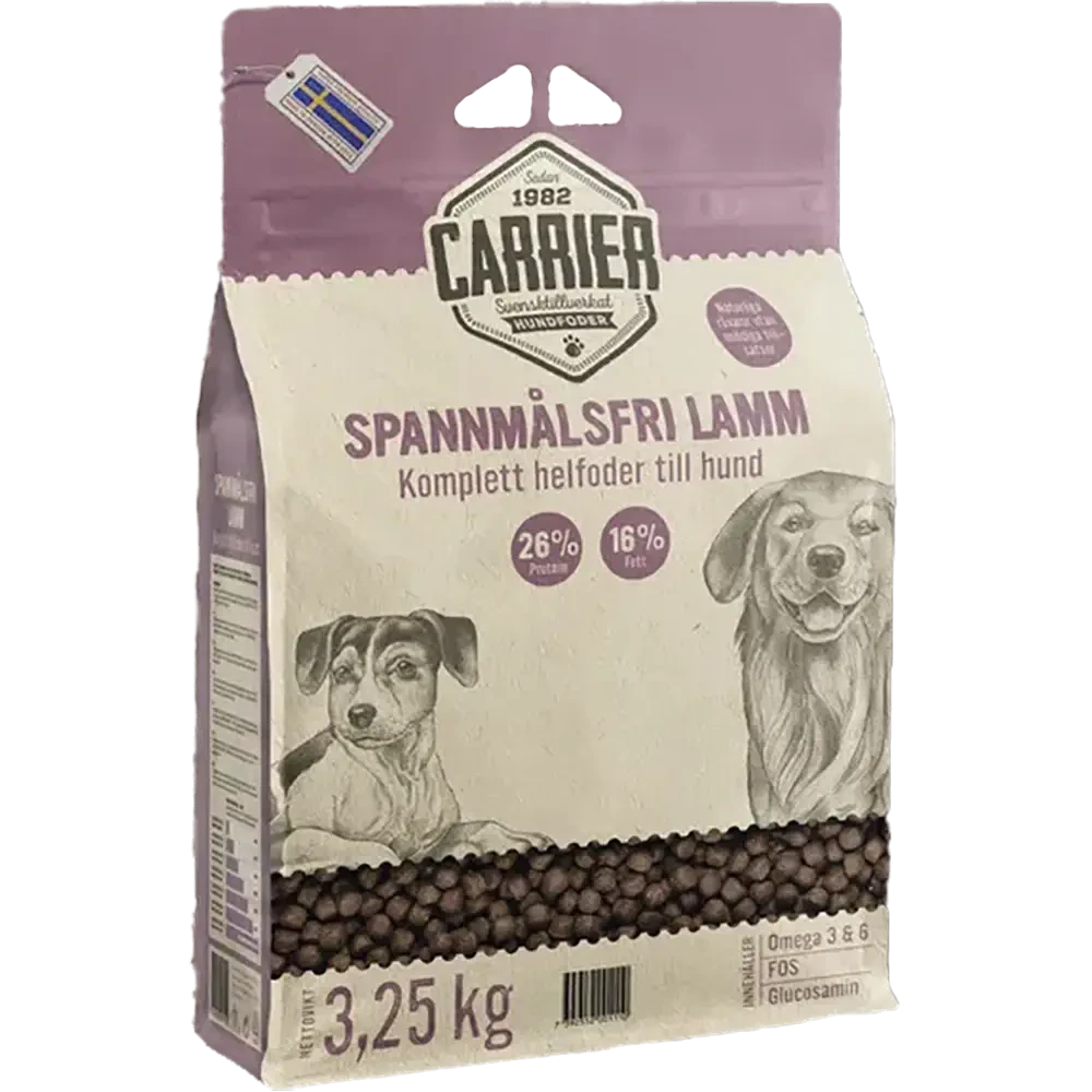 Carrier Spannmålsfri Lamm 3,25 kg