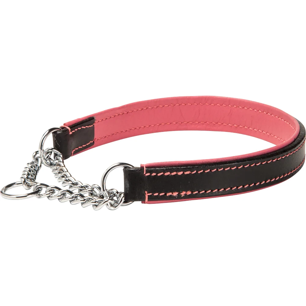HALSBAND M/KEDJA 60CM CERISE