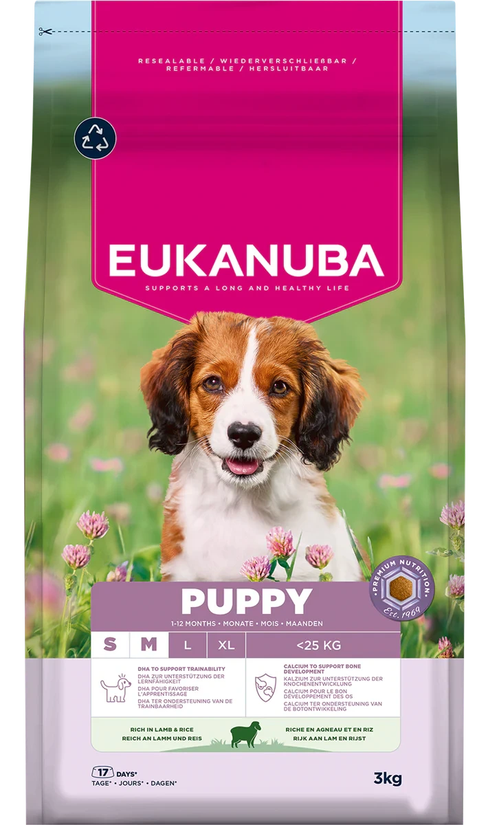 Eukanuba Hund Puppy Small/Medium Lamb & Rice 3 kg