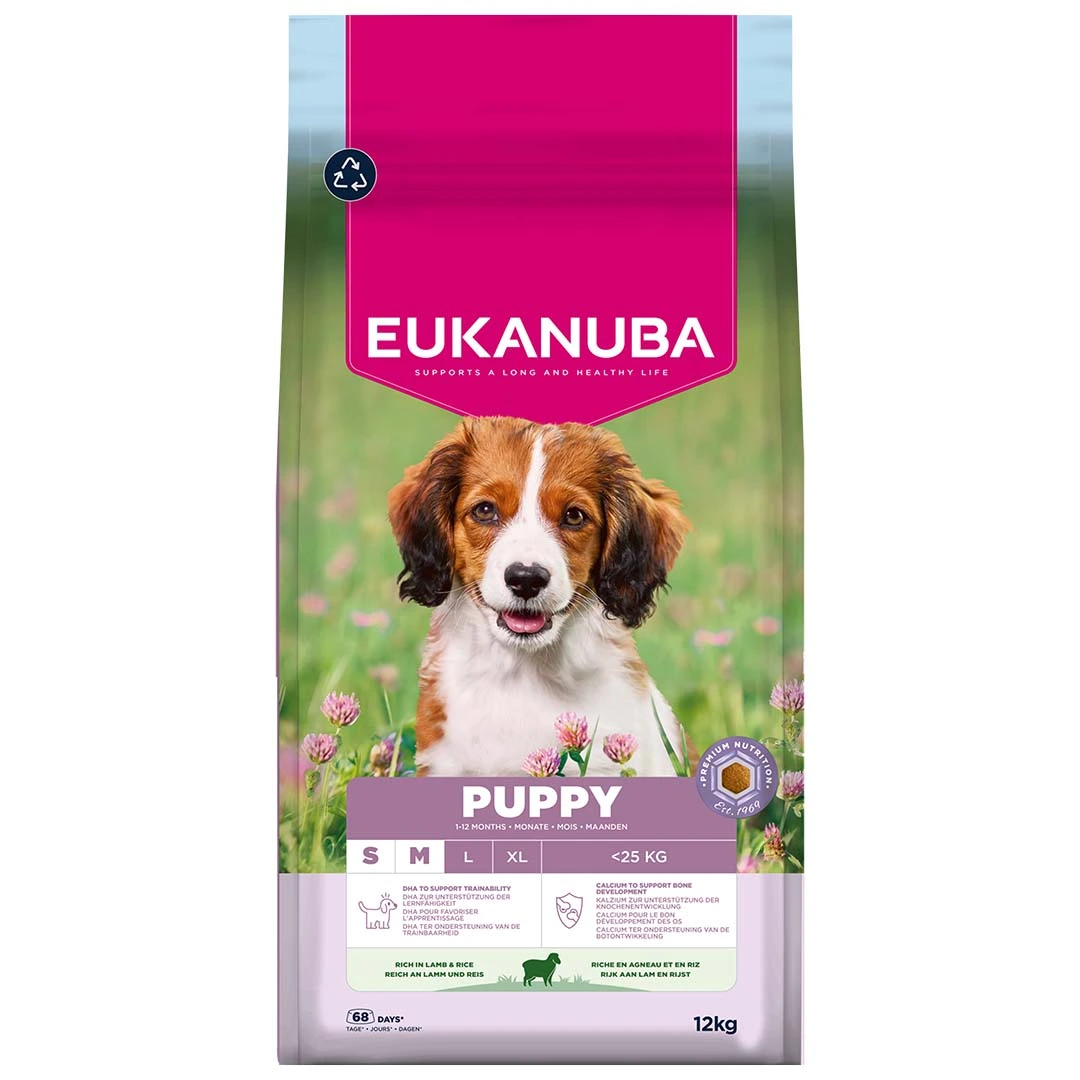 EUK PUPPY LAMB & RICE S/M 12 KG