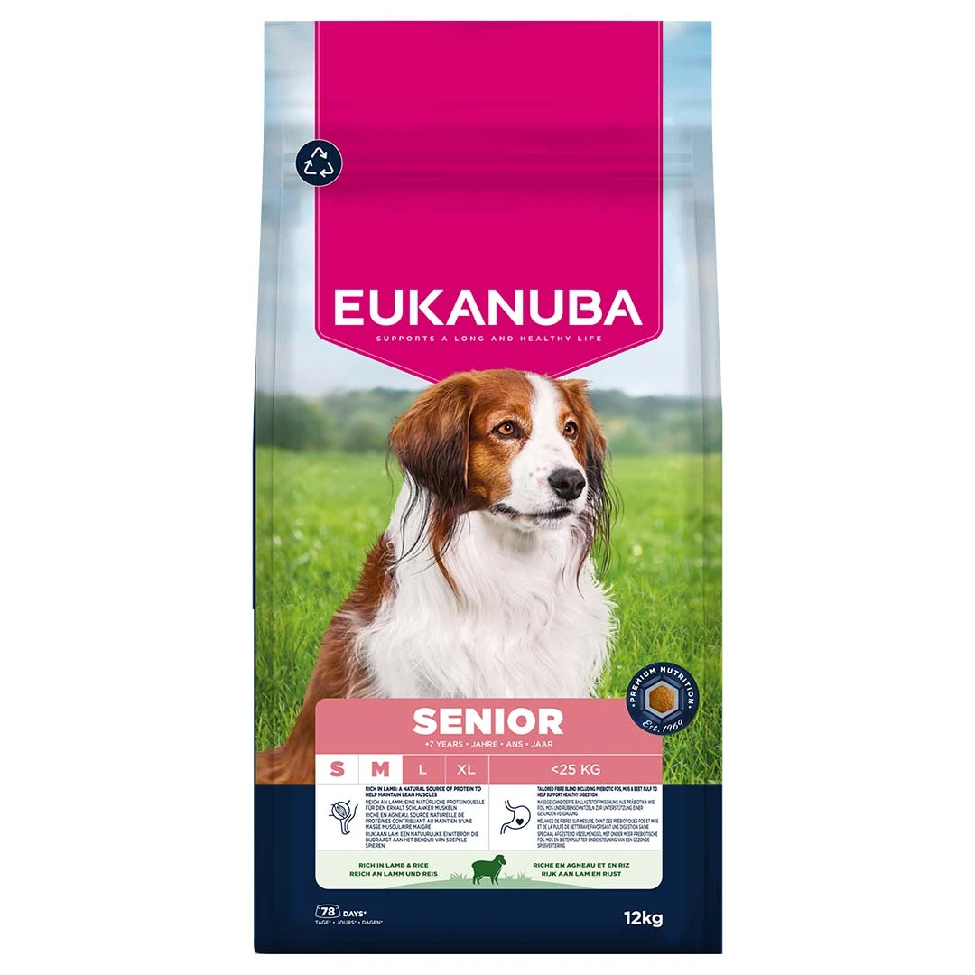 EUKANUBA Senior s/m lamm 12kg