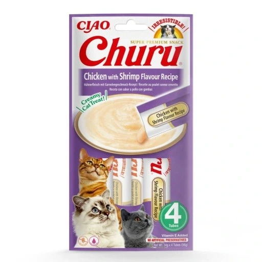 UTG DATUM! Churu Cat Chicken W Shrimp Flavour 4st